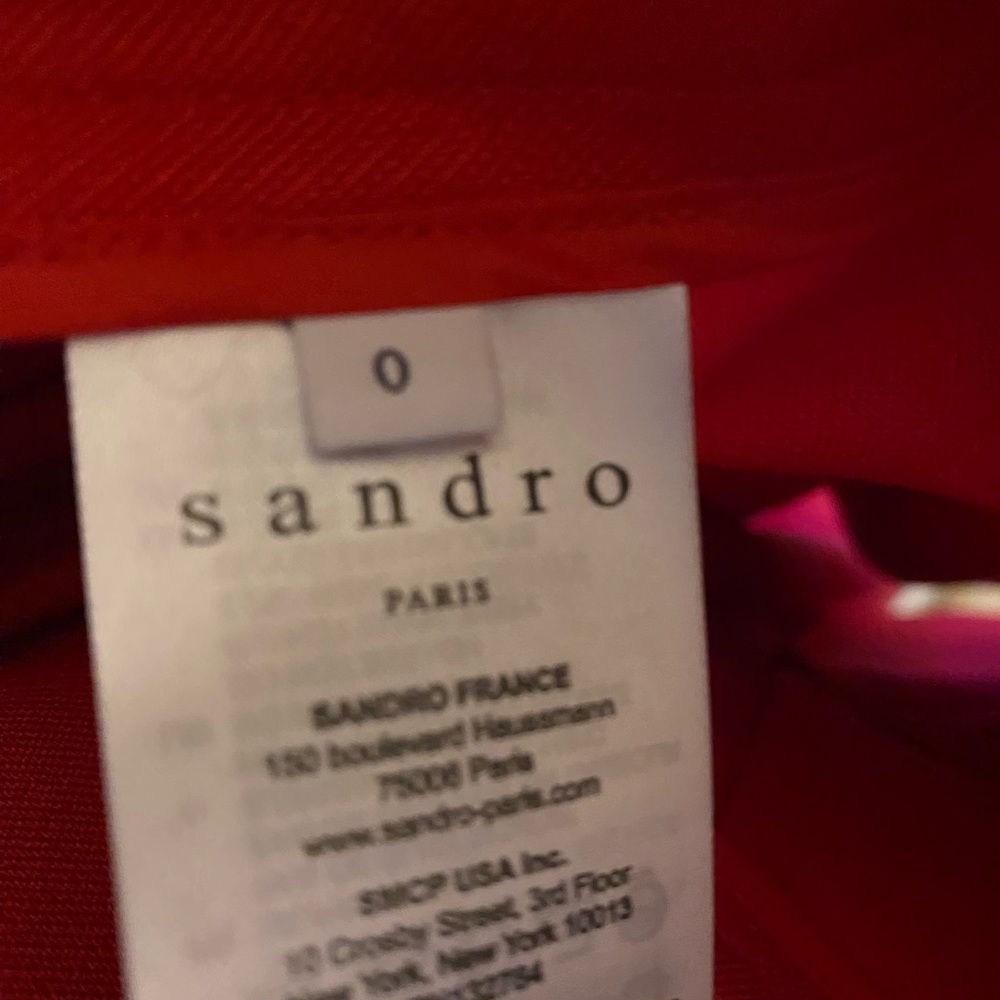 Sandro Red  Ruffle Embellished Mini Skirt - Picture 9 of 9